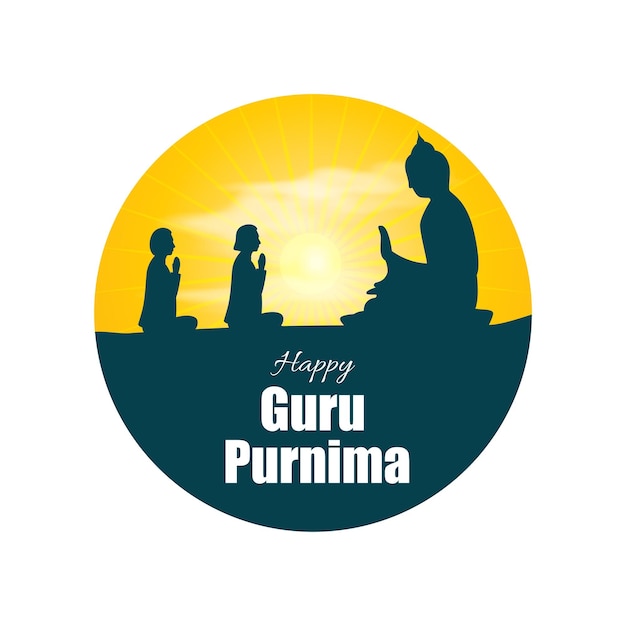 Ilustração vetorial para saudação do festival guru purnima