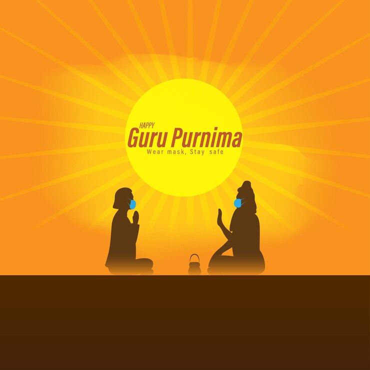 Vetor ilustração vetorial para saudação do festival guru purnima