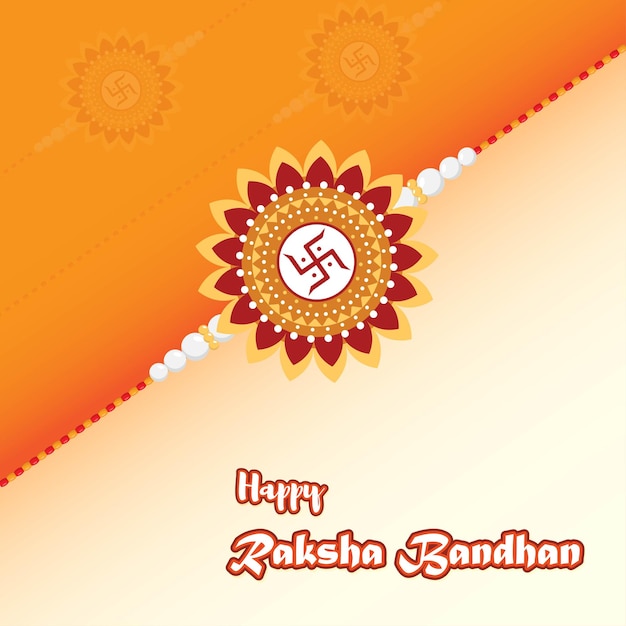 Ilustração vetorial para saudação do festival indiano raksha bandhan
