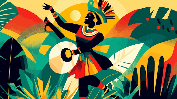 Vetor ilustração vetorial plana colorida do festival boi bumba para a cultura do brasil