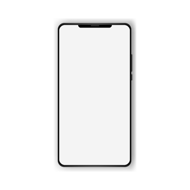 Ilustração vetorial plana de telefone inteligente com toque moderno ultra realista