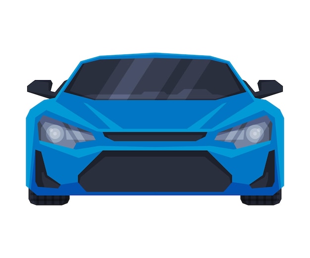 Vetor ilustração vetorial plana do veículo supercarro esportivo azul