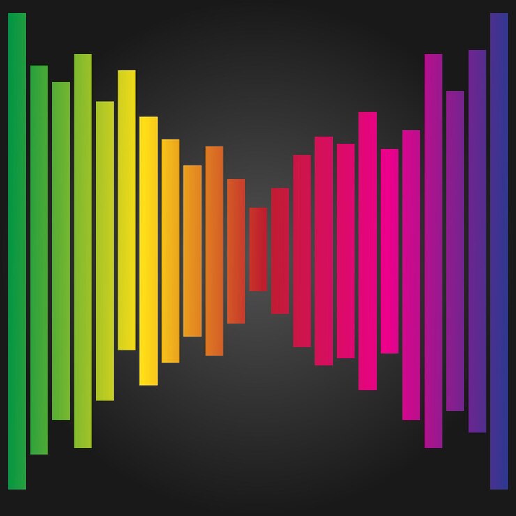 Vetor ilustração vetorial premium de linhas coloridas abstratas