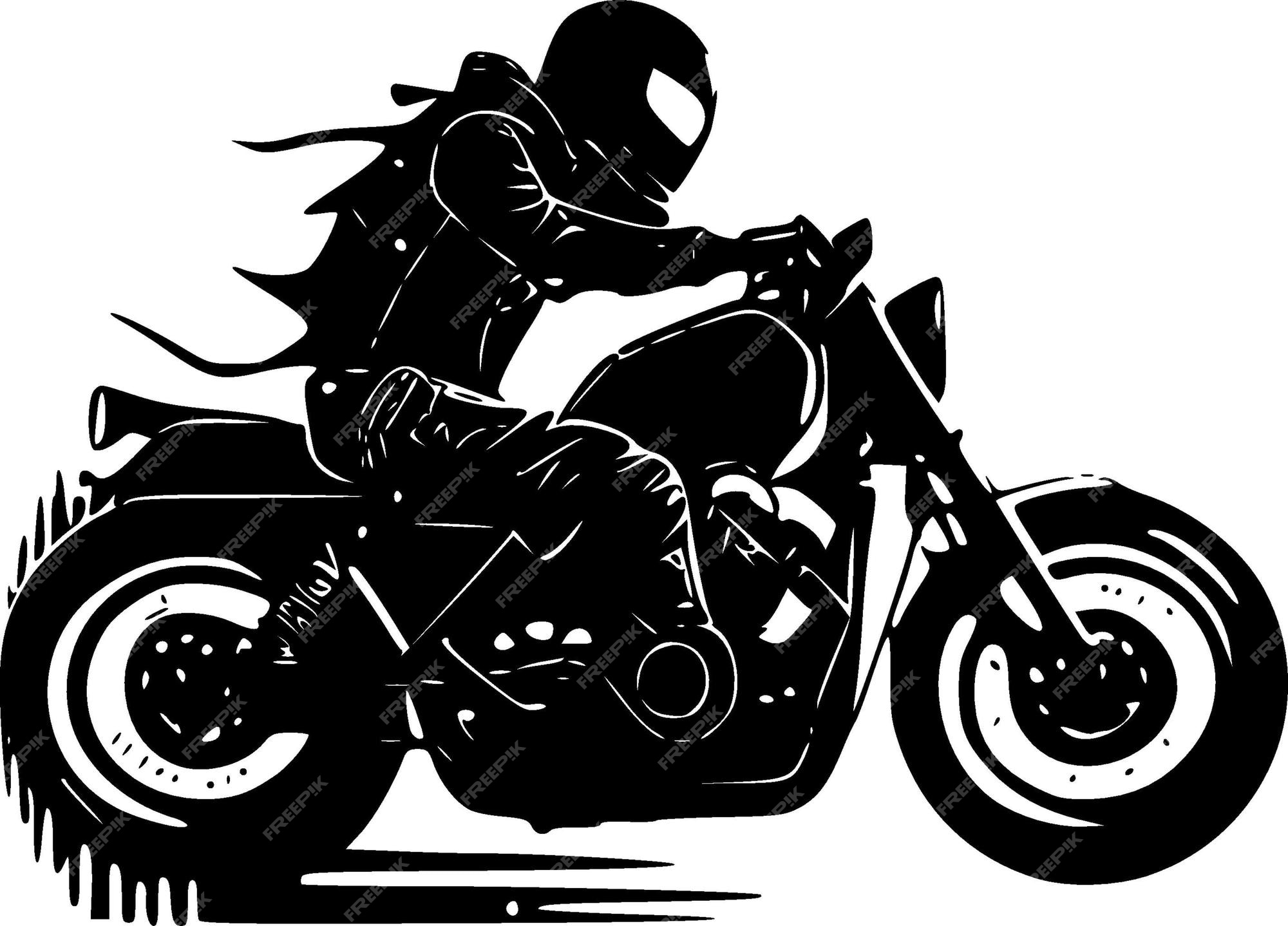 ilustração de trilha de moto preto e branco 15547732 Vetor no Vecteezy