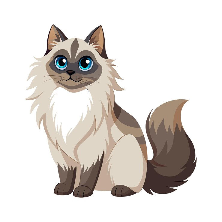 Vetor ilustração vetorial realista de um gato de estimação popular