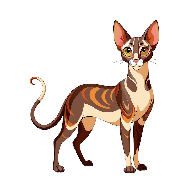 Vetor ilustração vetorial realista de um gato de estimação popular