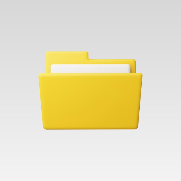Ilustração vetorial realista do ícone da pasta 3d