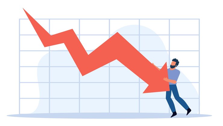 Vetor ilustração vetorial retratava um empresário segurando um gráfico