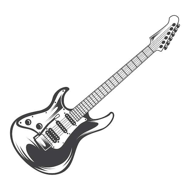 Vetor ilustração vetorial retrô de guitarra elétrica