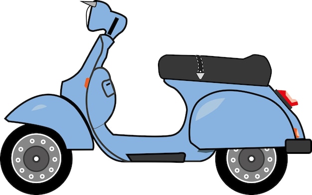 Vetor ilustração vetorial scooter de cor azul motocicleta