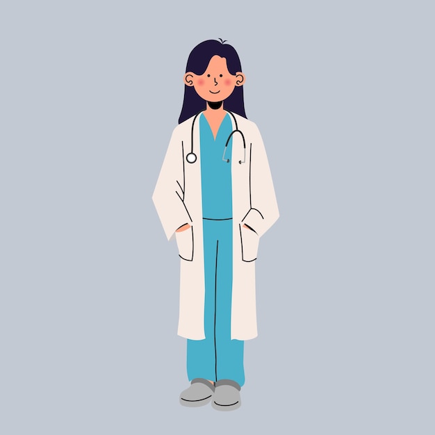 Ilustração vetorial simples do doutor