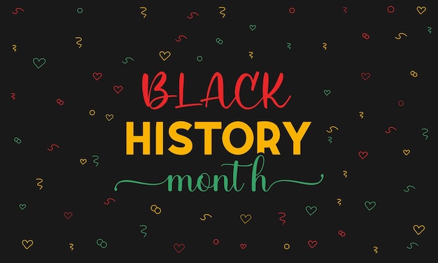 Vetor ilustração vetorial sobre o tema do mês da história negra é uma celebração anual de fevereiro nos eua
