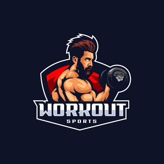 Ilustração vetorial treino esporte estilo mascote
