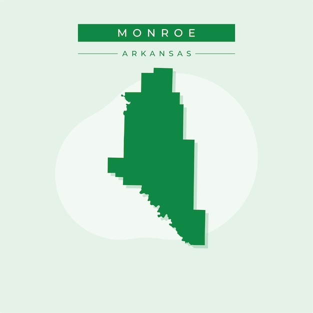 Vetor ilustração vetorial vetor do mapa de monroe arkansas