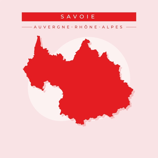 Vetor ilustração vetorial vetor do mapa de savoie frança