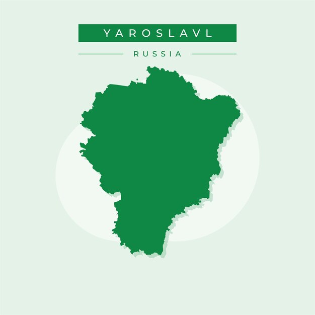 Vetor ilustração vetorial vetor do mapa de yaroslavl rússia