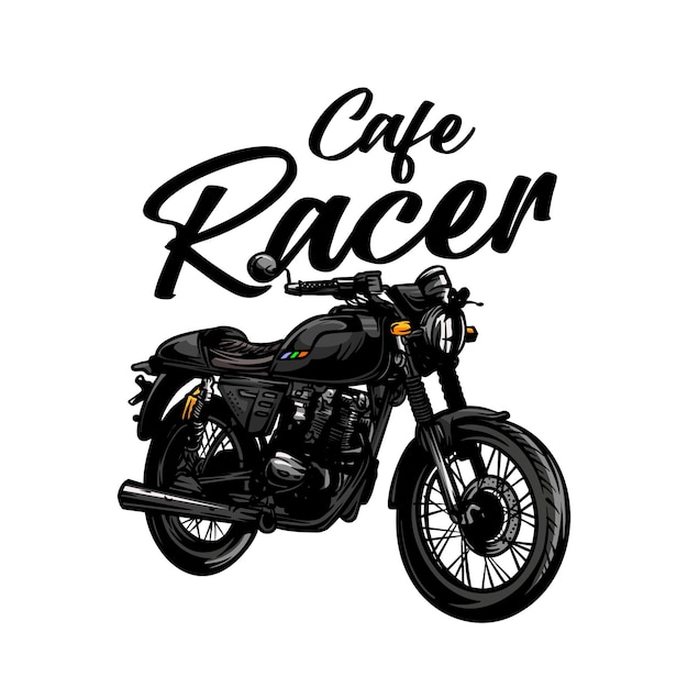 Vetor ilustração vintage cafe racer bike