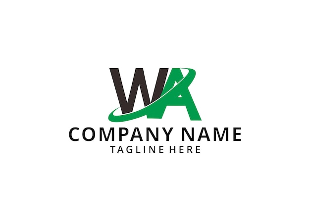 Vetor ilustração wa logo design template elemento gráfico de marca vetorial.