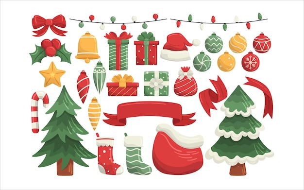 Ilustrações Clipart de Elementos de Natal