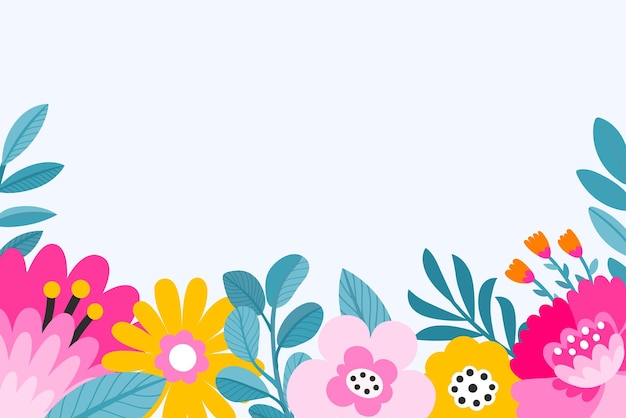 Ilustrações coloridas de flores