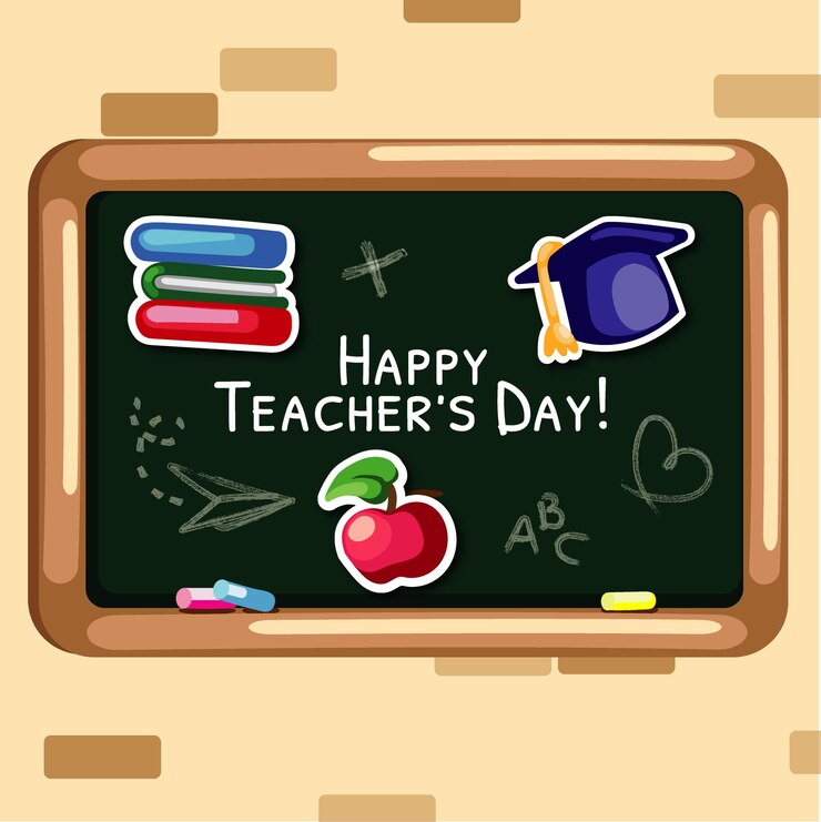 Ilustrações de adesivos para o dia do professor