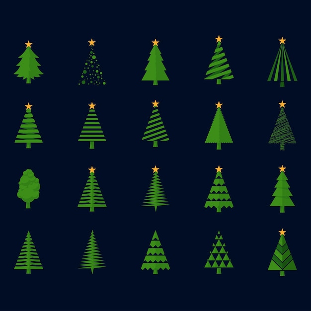 Ilustrações de árvores de Natal