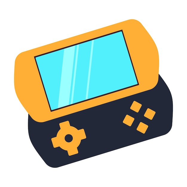Ilustrações de consoles e acessórios de jogos portáteis e clássicos