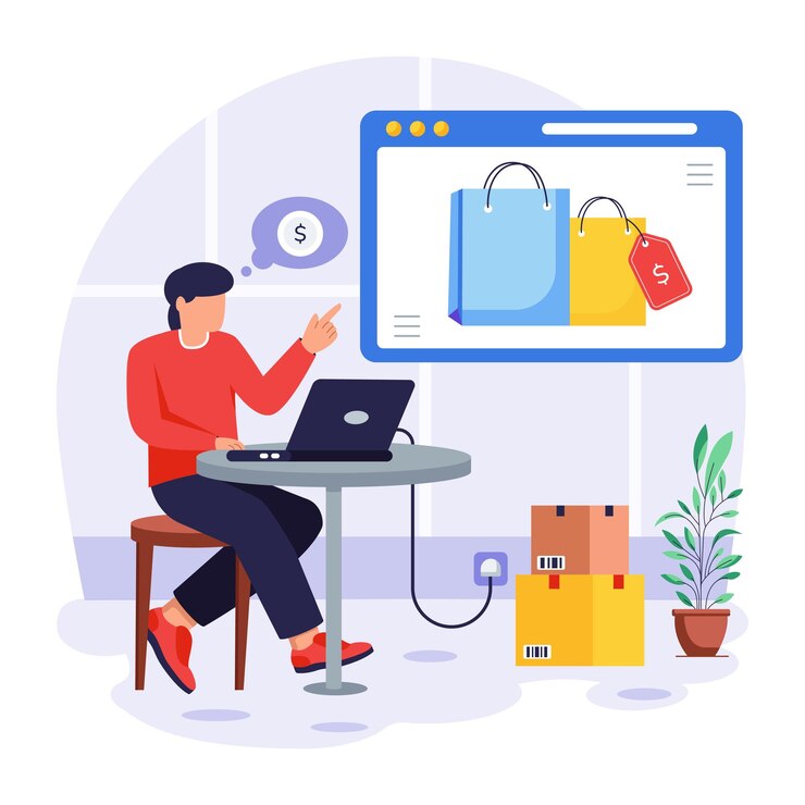 Vetor ilustrações de cyber monday flat