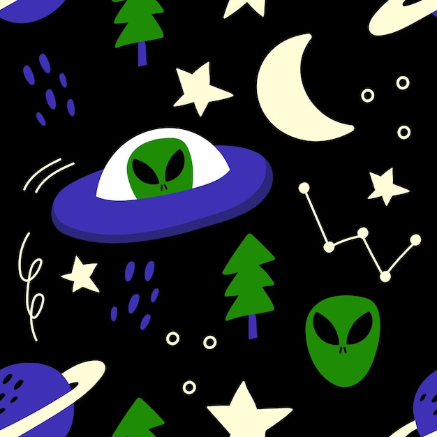 Alienígenas E Objetos De Desenho Animado Do Ufo Sobre Fundo Transparente  Ilustração do Vetor - Ilustração de sistema, navio: 231250531