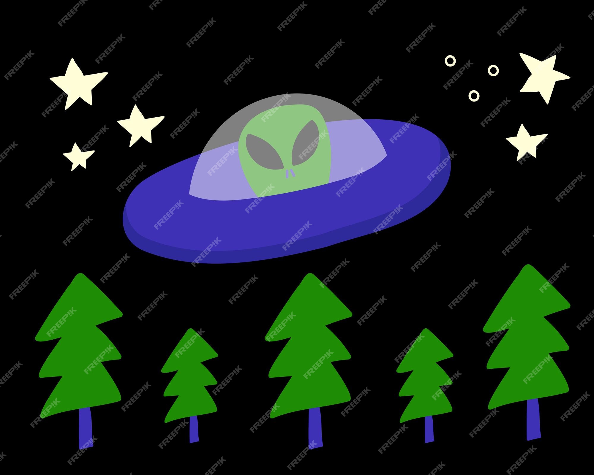 Vetores de Desenho Animado Engraçado Alien Em Disco Voador Ovni Ilustração  Vetorial Simples Do Contorno Ícone Doodle Preto E Branco e mais imagens de  Alienígena - iStock