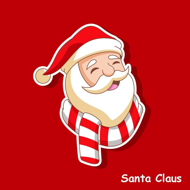 Vetor ilustrações de desenhos animados de papai noel isoladas em branco. personagem engraçado de papai noel feliz com presente