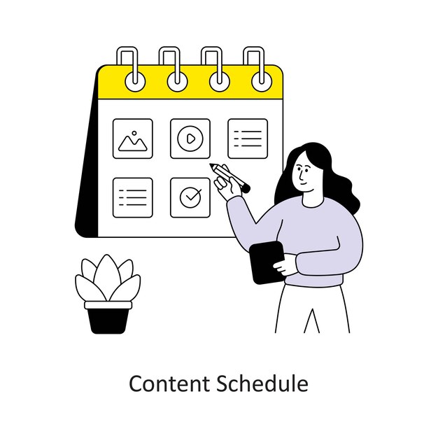 Ilustrações de estoque de design vetorial de estilo de programação de conteúdo
