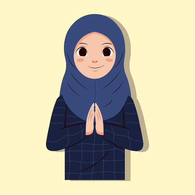 Ilustrações de mulheres muçulmanas para o Eid Al Fitr