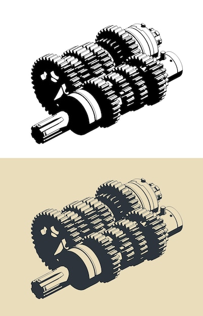Ilustrações de transmissão de motocicleta