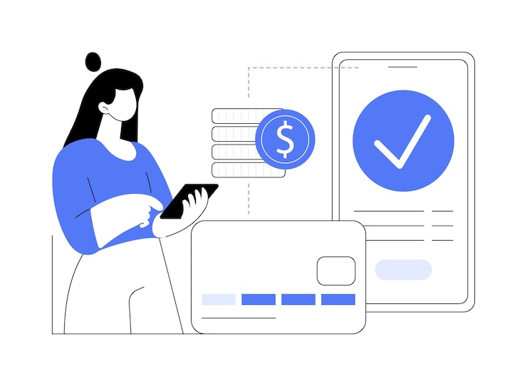 Vetor ilustrações de vetores de desenho animado isolados de transferência bancária