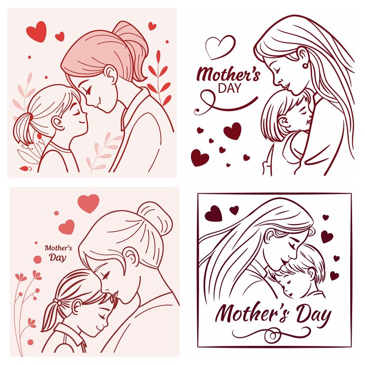 Ilustrações para o Dia das Mães