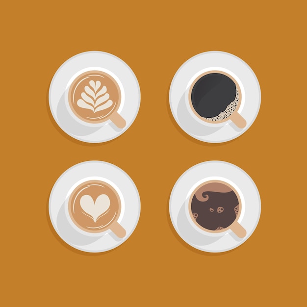 Vetor ilustrações vetoriais de café