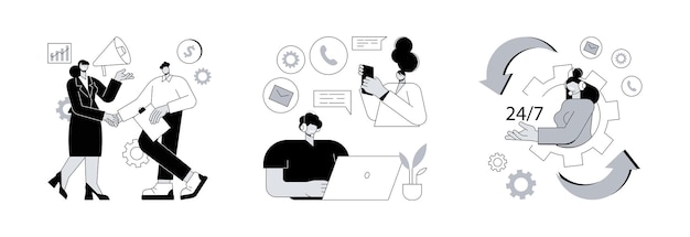 Ilustrações vetoriais de conceito abstrato de fidelidade do cliente