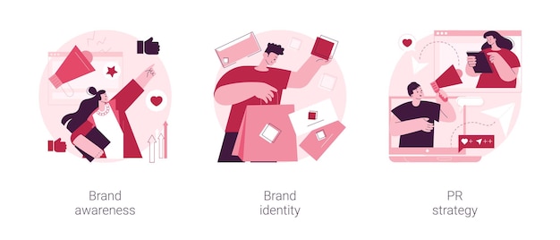 Ilustrações vetoriais de conceito abstrato de gerenciamento de marca