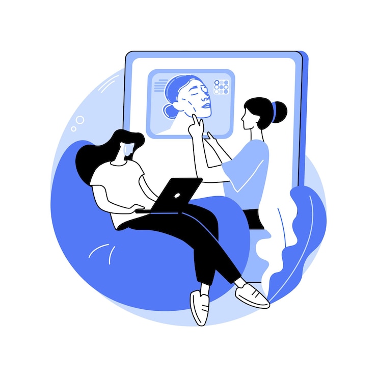 Vetor ilustrações vetoriais de desenhos animados isoladas de cuidados com a pele
