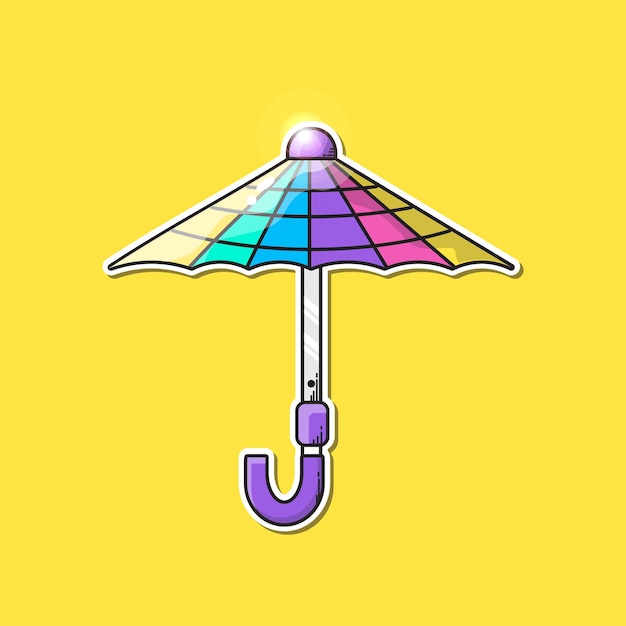 Ilustrações vetoriais de guarda-chuva colorida