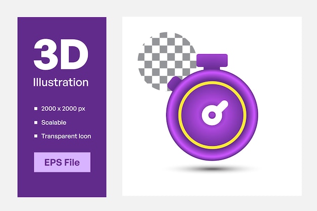 Ilustrações vetoriais de ícones de despertador de relógio 3D para web e aplicativo móvel ou promoção. Designer de Web