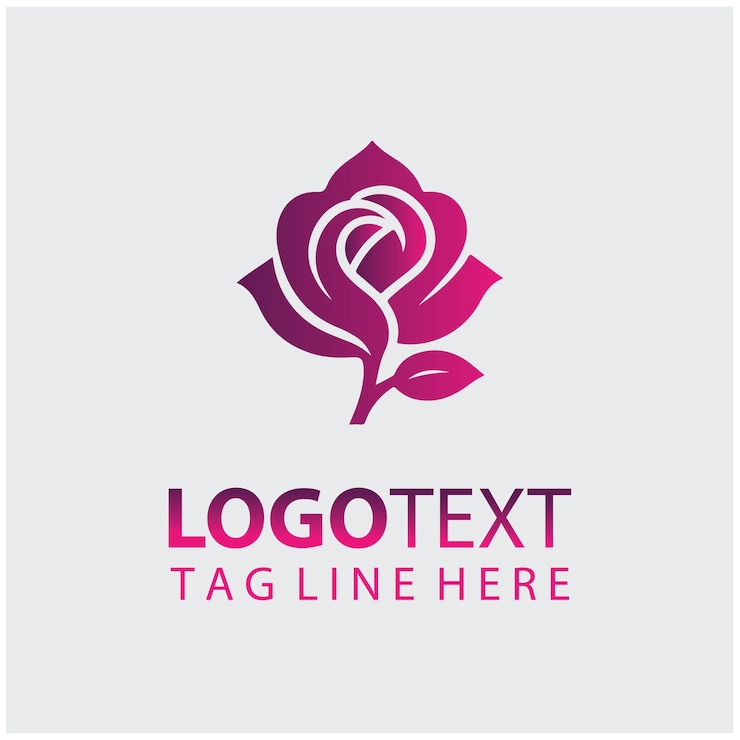 Vetor ilustrações vetoriais de logotipo de rosa