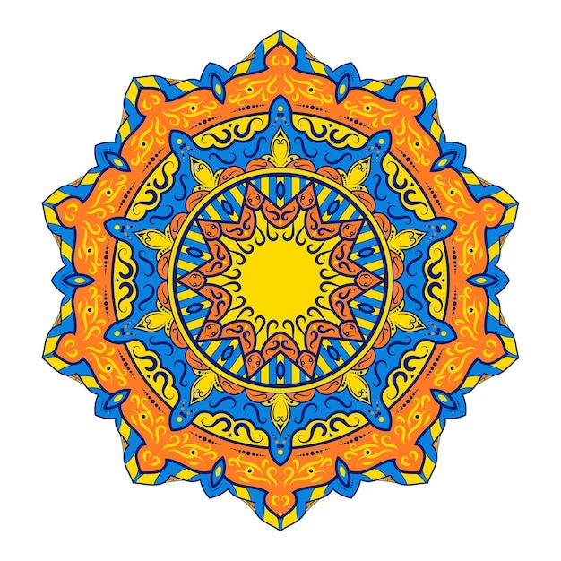 ilustrações vetoriais de mandala colorida decorativa