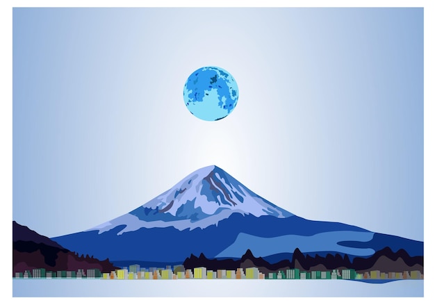 Ilustrações vetoriais de montanha Design elemento arte pintura aquarela vetor