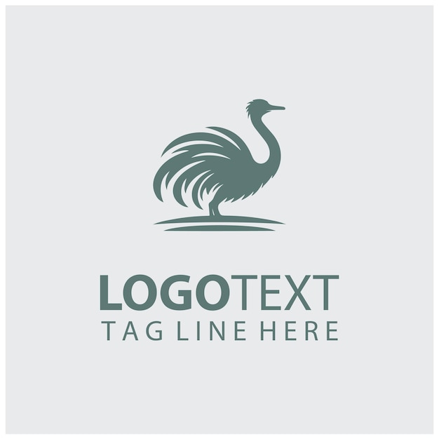 Ilustrações vetoriais do logotipo da avestruz