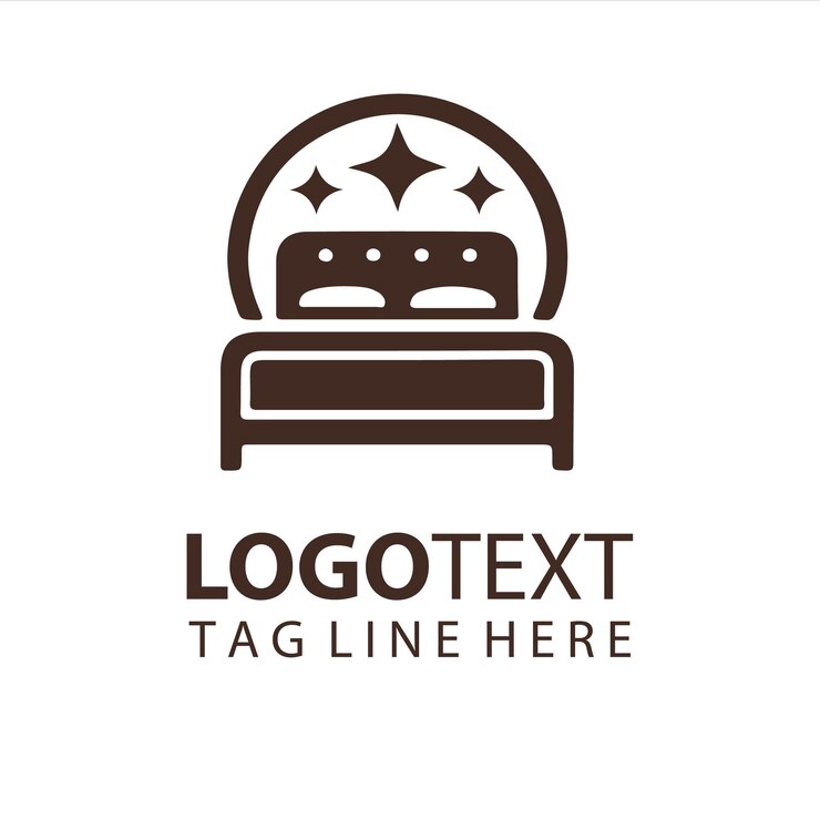 Vetor ilustrações vetoriais do logotipo da cama de móveis
