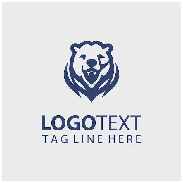 Ilustrações vetoriais do logotipo do urso polar