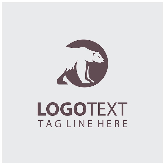 Ilustrações vetoriais do logotipo do urso polar