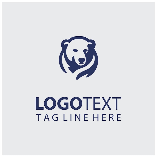 Ilustrações vetoriais do logotipo do urso polar
